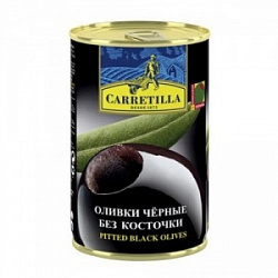 Оливки черные Карретилла без косточки жб 300 г