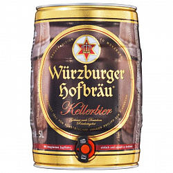 Пиво Вюрцбургер Келлирбир светлое нефильтрованное 5,0 л