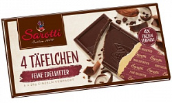 Шоколад черный Саротти 72% 4*25 г